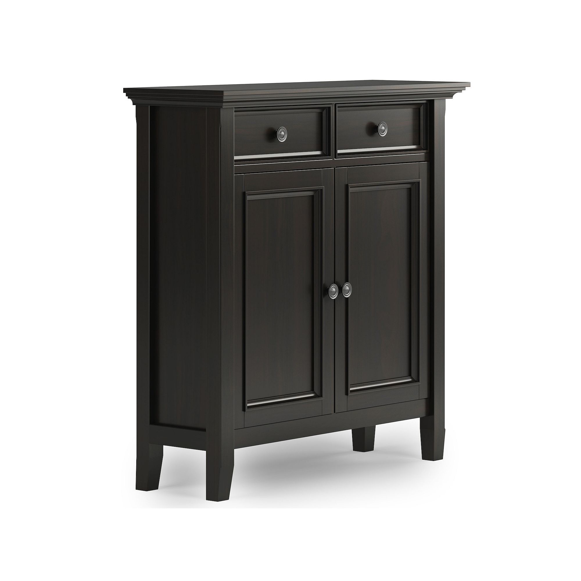 Simpli Home Amherst Entryway Storage Cabinet, Hickory Brown