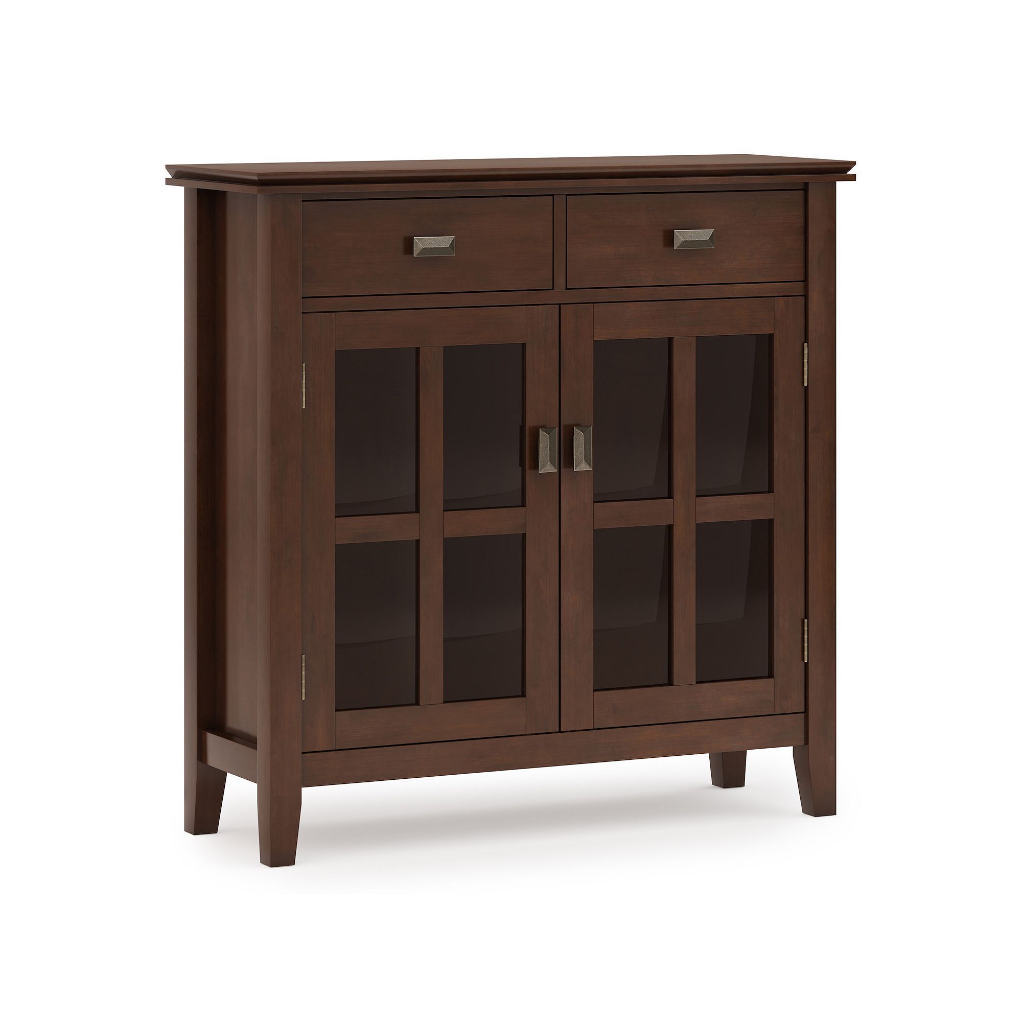 Simpli Home Artisan Entryway Storage Cabinet, Russet Brownbrown