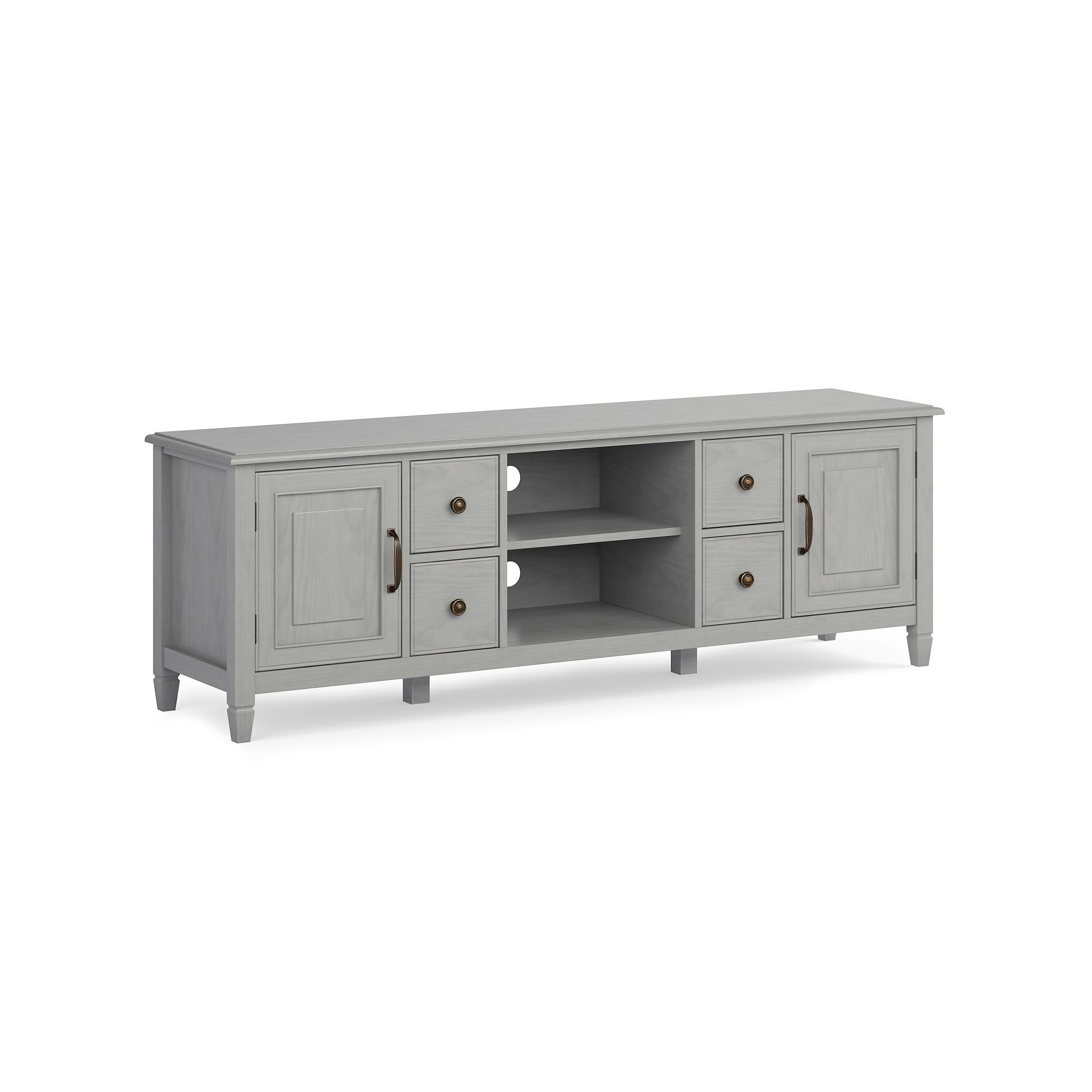 Simpli Home Connaught 72 Wide TV Stand, Fog Gray