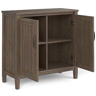 Simpli Home Lev Low Storage Cabinet