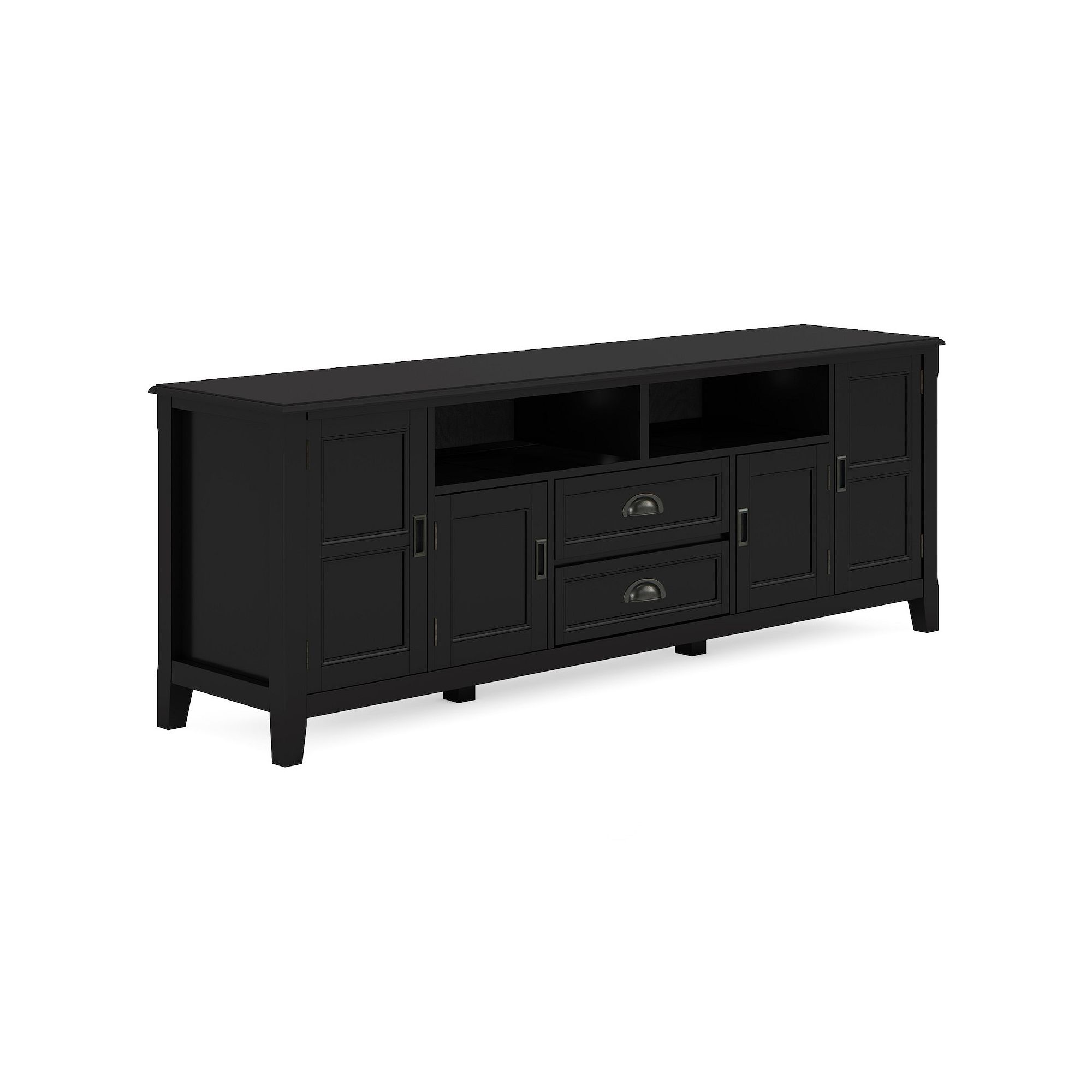 Simpli Home Burlington 72 TV Media Stand, Black