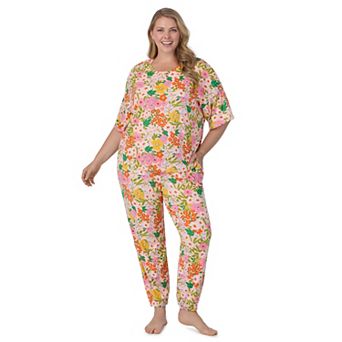 Plus Size Cuddl Duds® Pajama Cozy Bell Sleeve Top & Pajama Jogger Pants Set
