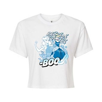 Disney Princess Cinderella Juniors' Pop Art Cropped Tee