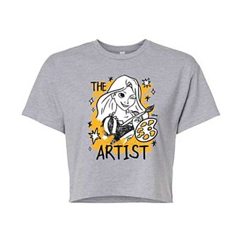 Disney Princess Rapunzel Juniors' Artist Cropped Tee