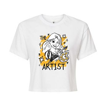 Disney Princess Rapunzel Juniors' Artist Cropped Tee