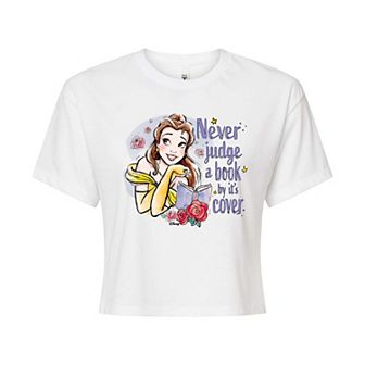 Disney Princess Belle Juniors' Never Judge A Book Cropped Tee