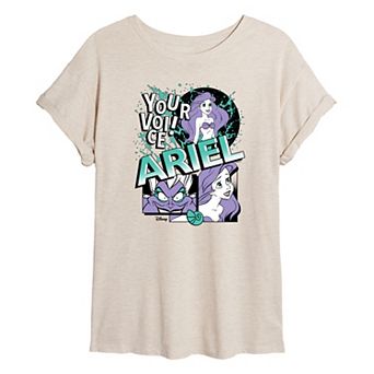 Disney Princess Ariel Juniors' Pop Art Oversized Tee