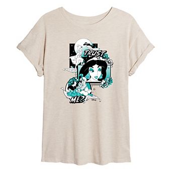Disney Princess Jasmine Juniors' Pop Art Oversized Tee