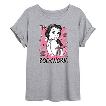 Disney Princess Belle Juniors' Bookworm Oversized Tee