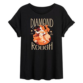 Disney Princess Jasmine Juniors' Diamond In The Rough Oversized Tee