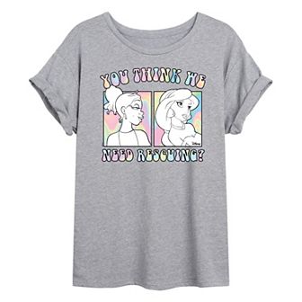 Disney Princess Juniors' You Think We Need Rescuing Oversized Tee