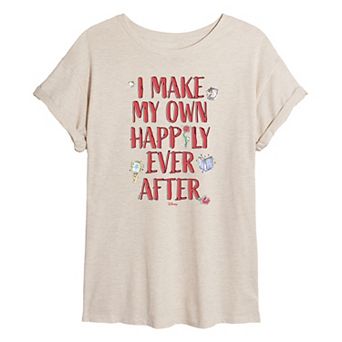 Disney's Beauty and the Beast Juniors' Happily Ever After Oversized Tee