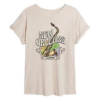 Juniors' New Orleans Oversized Tee