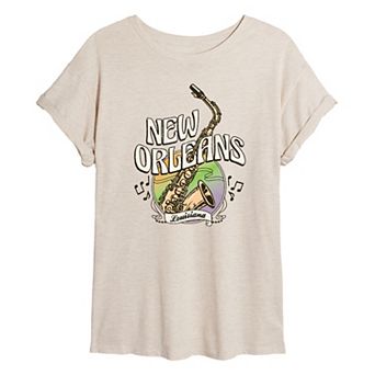 Juniors' New Orleans Oversized Tee