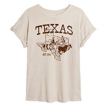 Juniors' Texas Oversized Tee