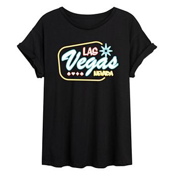 Juniors' Las Vegas Oversized Tee