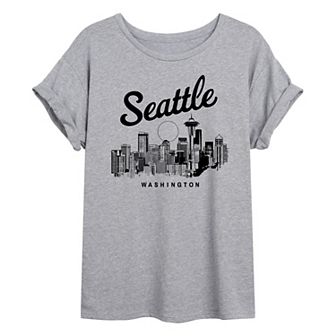 Juniors' Seattle Washington Oversized Tee