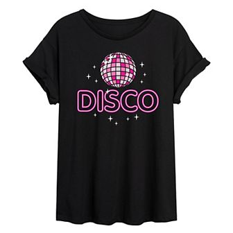 Juniors' Disco Oversized Tee