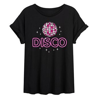 Juniors' Disco Oversized Tee