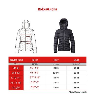 Women's Rokka&Rolla Ultra-Light Packable Down Puffer Jacket