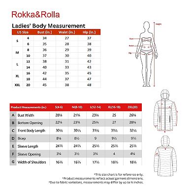 Women's Rokka&Rolla Long Lightweight Packable Puffer Jacket