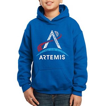 NASA Artemis Logo - Boy's Word Art Hooded Sweatshirt