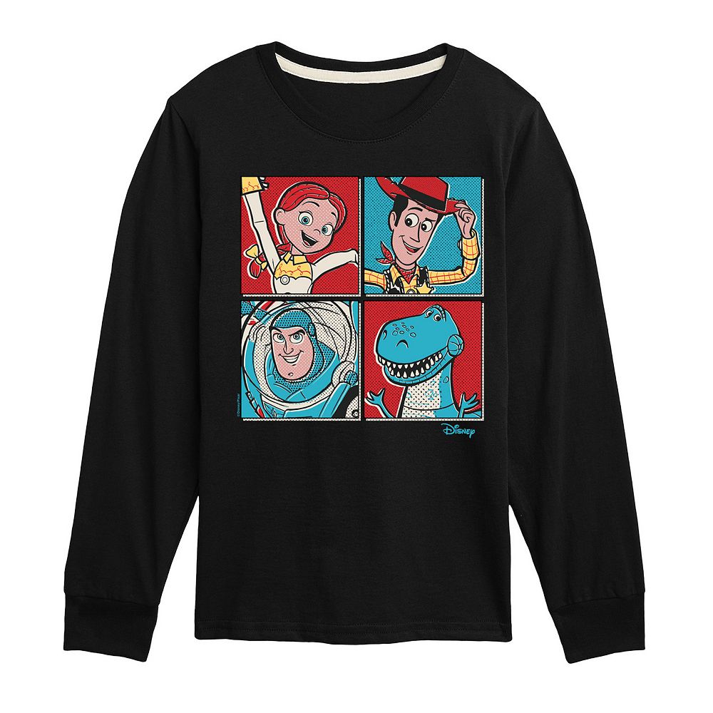 T-shirt Bambino Grigio Cotton Soul Toy Story Group | Ufficiale, Cotone Anello, Girocollo, Taglie 2-7 Anni
