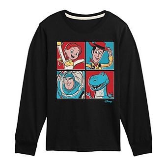 Disney / Pixar's Toy Story Boys 8-20 Group Grid Long Sleeve Graphic Tee