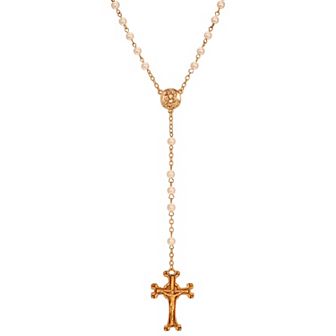 Symbols of Faith Glass Bead Rosary