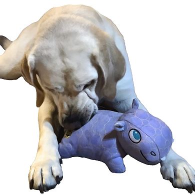 Bite Force Durable Plush Hippo Dog Toy