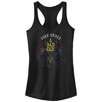 Disney Villains Born Under A Bad Sign Juniors' Racerback Tank Top