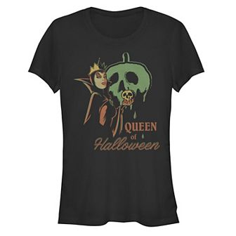 Disney Villain Snow White and the Seven Dwarfs Evil Queen Of Halloween Juniors' Fitted Graphic Tee