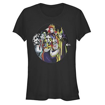 Disney Villains Ladies Group Juniors' Fitted Graphic Tee