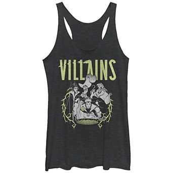 Disney Villains Thorny Frame Portrait Juniors' Tri-Blend Racerback Tank Top