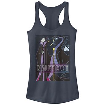 Disney Villains Sleeping Beauty Maleficent With Dragon Juniors' Racerback Tank Top