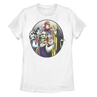 Disney Villains Circle Of Evil Queens Juniors' Graphic Tee