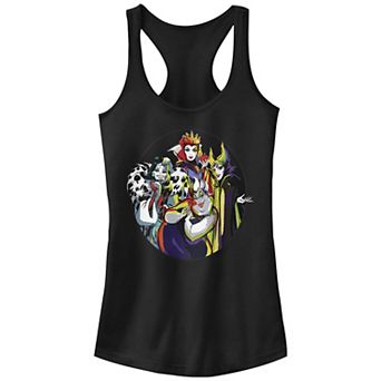 Disney Villains Circle Of Evil Queens Juniors' Racerback Tank Tops