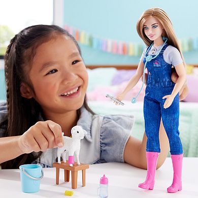 Barbie® 65th Anniversary Careers Farm Vet Doll & Accessories Set