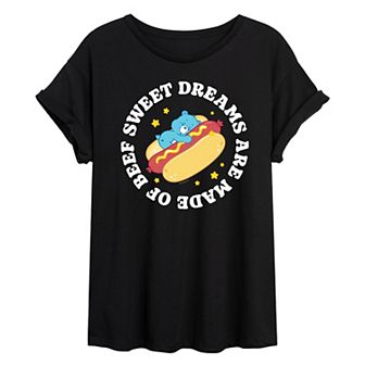 Juniors' Care Bears Sweet Dreams Beef Oversized Tee