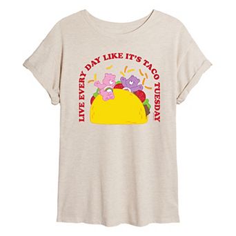 Juniors' Care Bears Taco Tuesday Oversized Tee