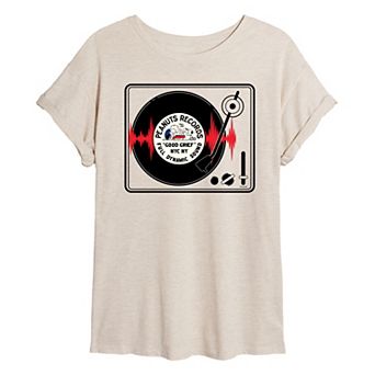 Juniors' Peanuts Vinyl Oversized Tee
