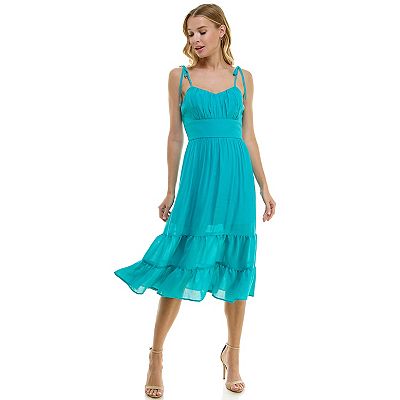 Juniors' Lily Rose Flutter Sleeve Emma Midi Dress