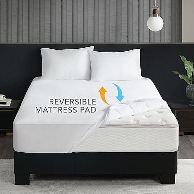 Sleep Philosophy 2-in-1 Cool/Warm Reversible Waterproof and Stain Release Mattress Pad