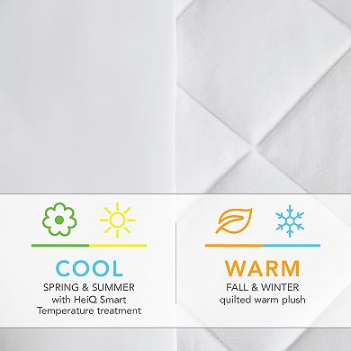 Sleep Philosophy 2-in-1 Cool/Warm Reversible Waterproof and Stain Release Mattress Pad
