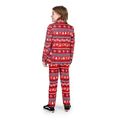 Boys 8-20 Suitmeister Nordic Pixel Christmas Suit & Pants Set