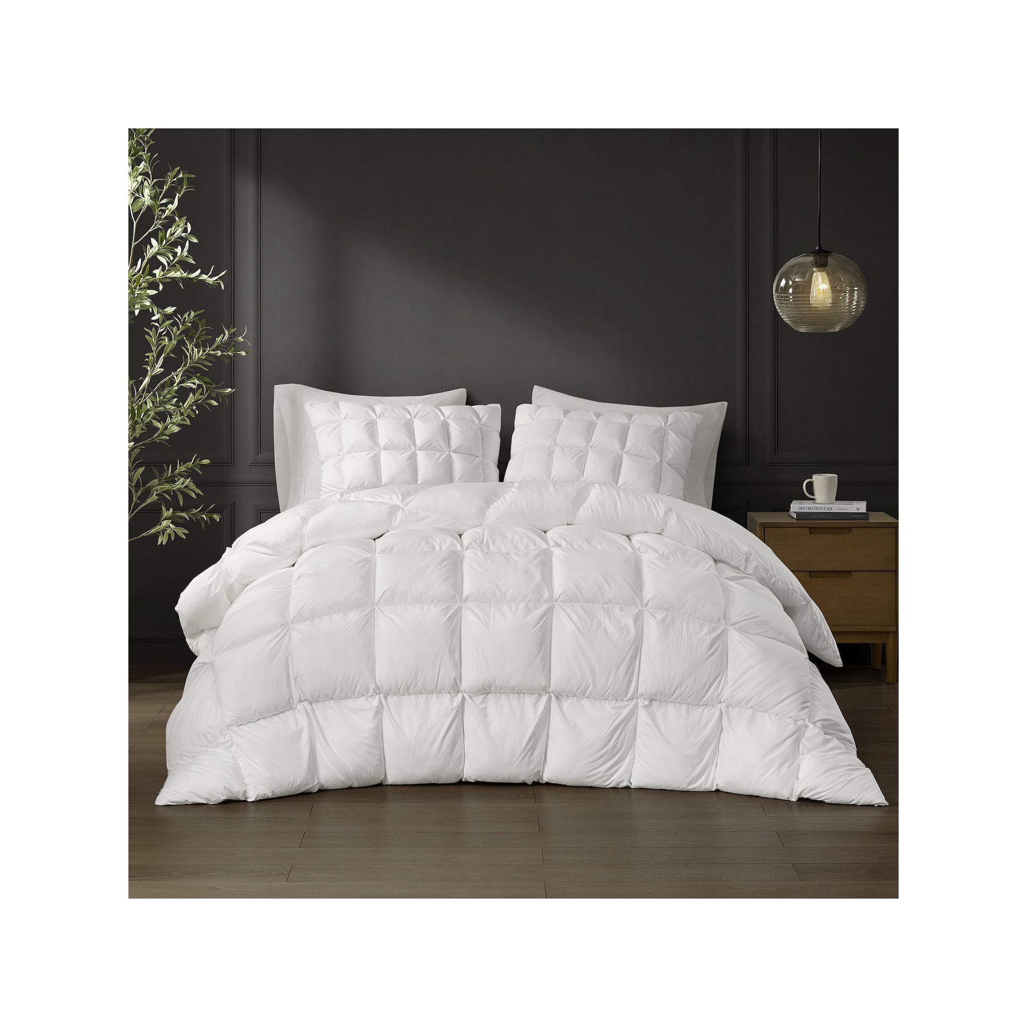 Madison Park Stay Puffed Overfilled Down Alternative Comforter, White