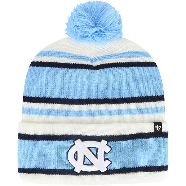 Youth '47 White North Carolina Tar Heels Stripling Cuffed Knit Hat With Pom