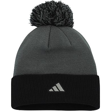 Women's adidas Gray Vegas Golden Knights Laurel Cuffed Knit Hat with Pom