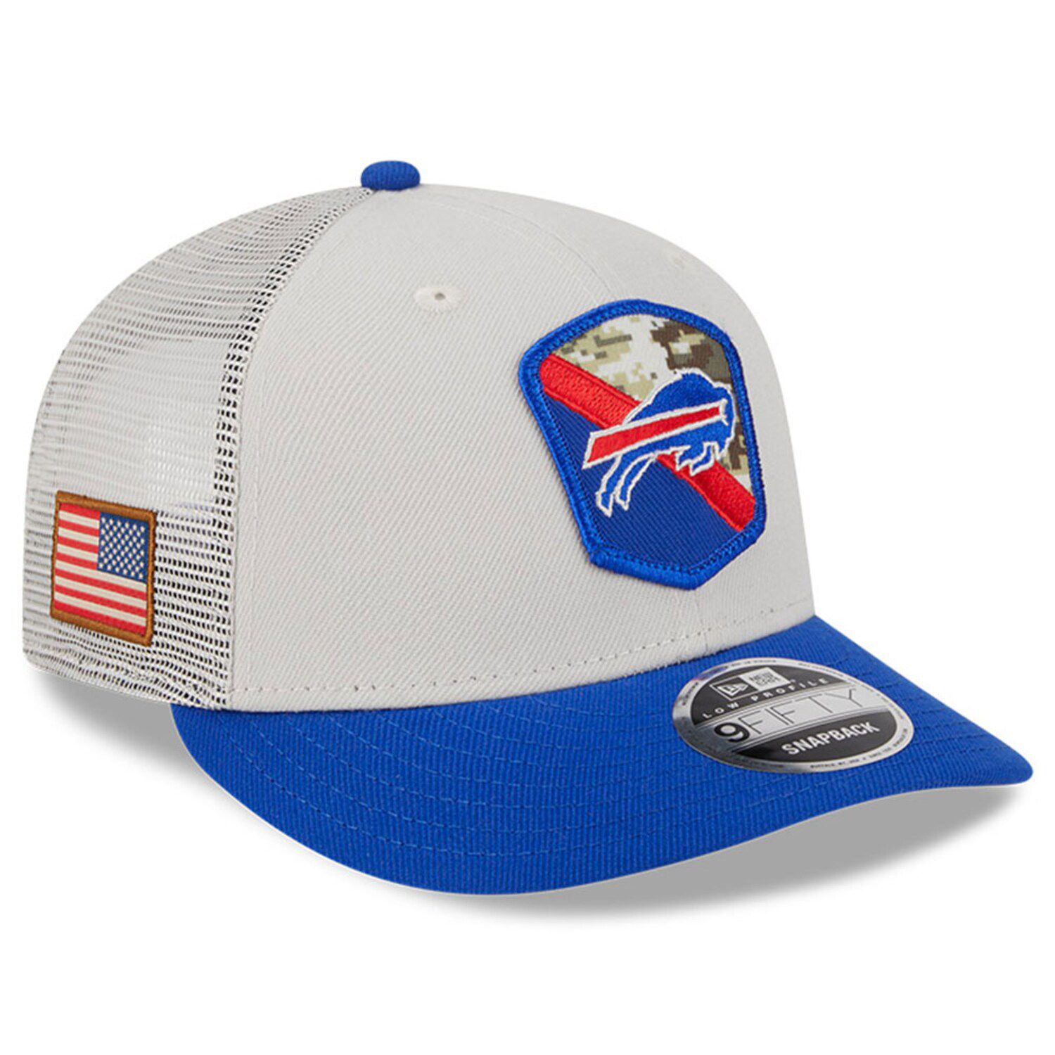 Youth New Era Buffalo Bills Patch Gray & Royal Knit Hat