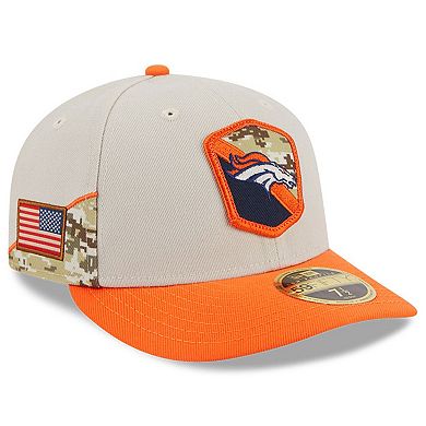 Men's New Era Stone/Orange Denver Broncos 2023 Salute To Service Low ...